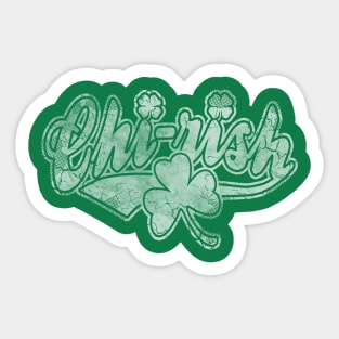 Vintage Retro Chi-rish St Patricks day Sticker